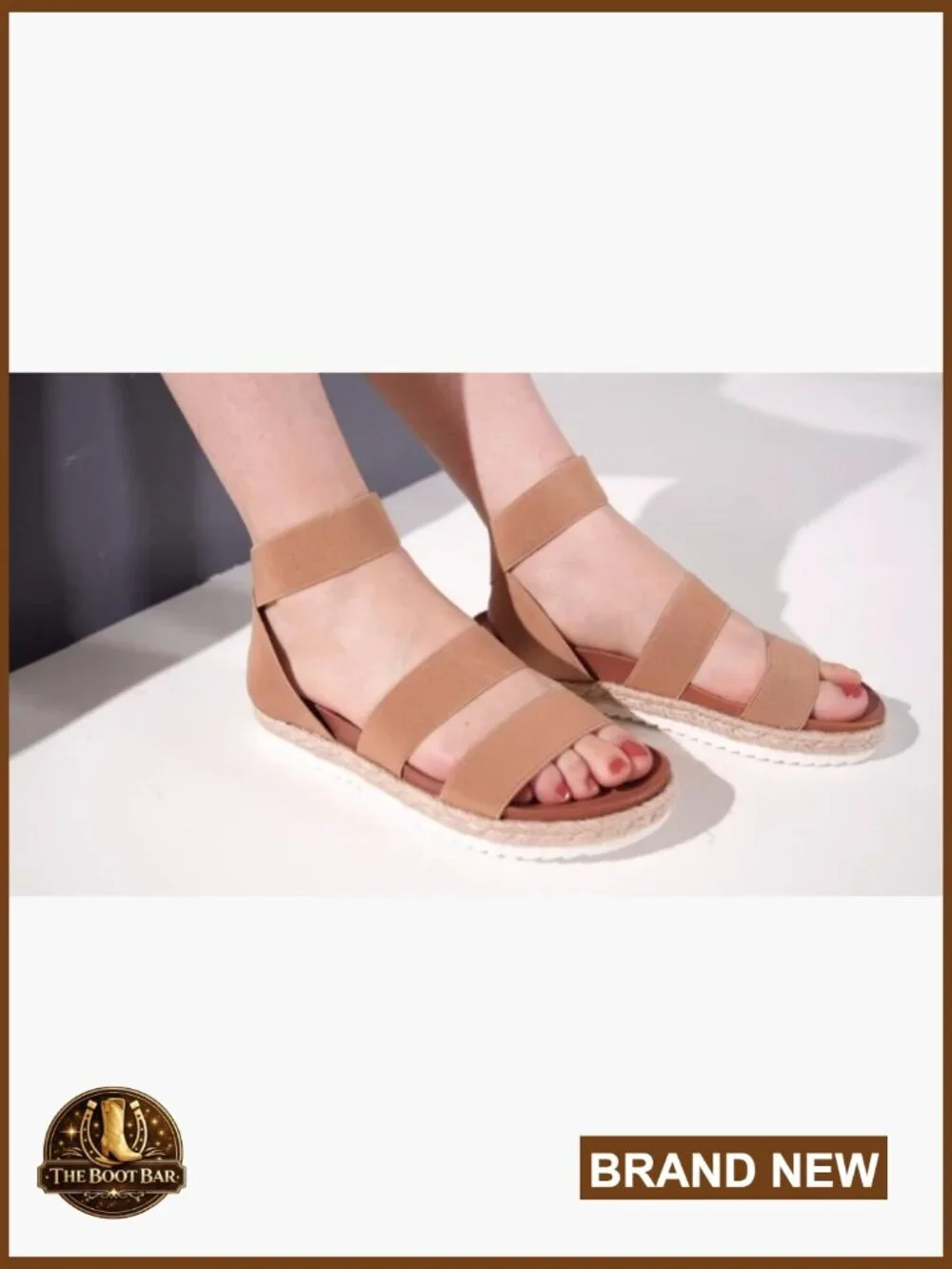 Open Toe Ankle Strap Espadrille Flatform Wedge Sandals, Slip-On Design